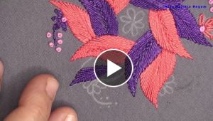 An awesome circle flower hand embroidery idea