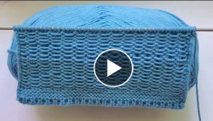 Hermoso punto a dos agujas o palitos