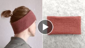 How to knit simple double knitted single ball headband seamless