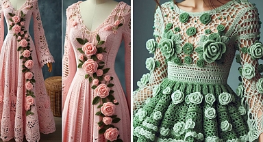 ???? Amazing ???? Crochet Dress Maxi Gown #Model with wool #Share #Ideas #crochet #handmade #wool # 