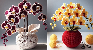 Crochet Flower & vase design ideas / crochet homedecor design ideas for crochet lovers 