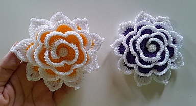 CROCHET ROSE/STEP BY STEP